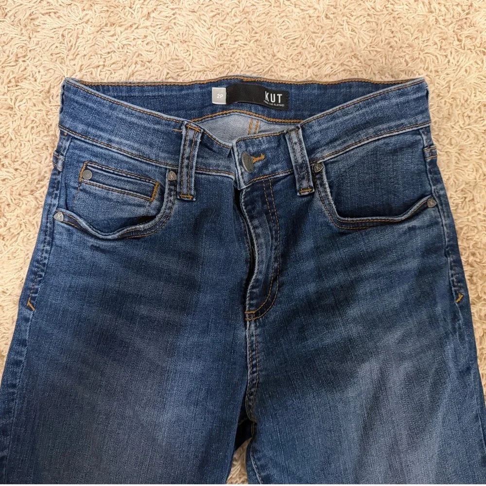 KUT from the Kloth Womens 2P Blue Bootcut Denim Jeans Medium Wash Stretch Petite